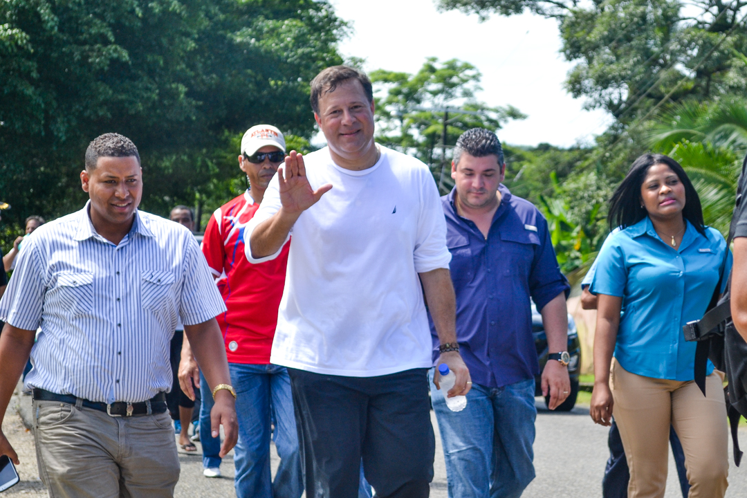 Panama President Juan Carlos Varela Walks to Portobelo for the Cristo Negro Festival
